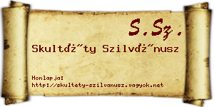 Skultéty Szilvánusz névjegykártya
